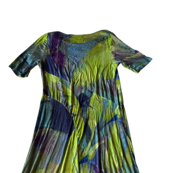 Soft Surroundings Saunterre Maxi Dress Stretch Tropical Stretch Sz Medium Women - Picture 9 of 13